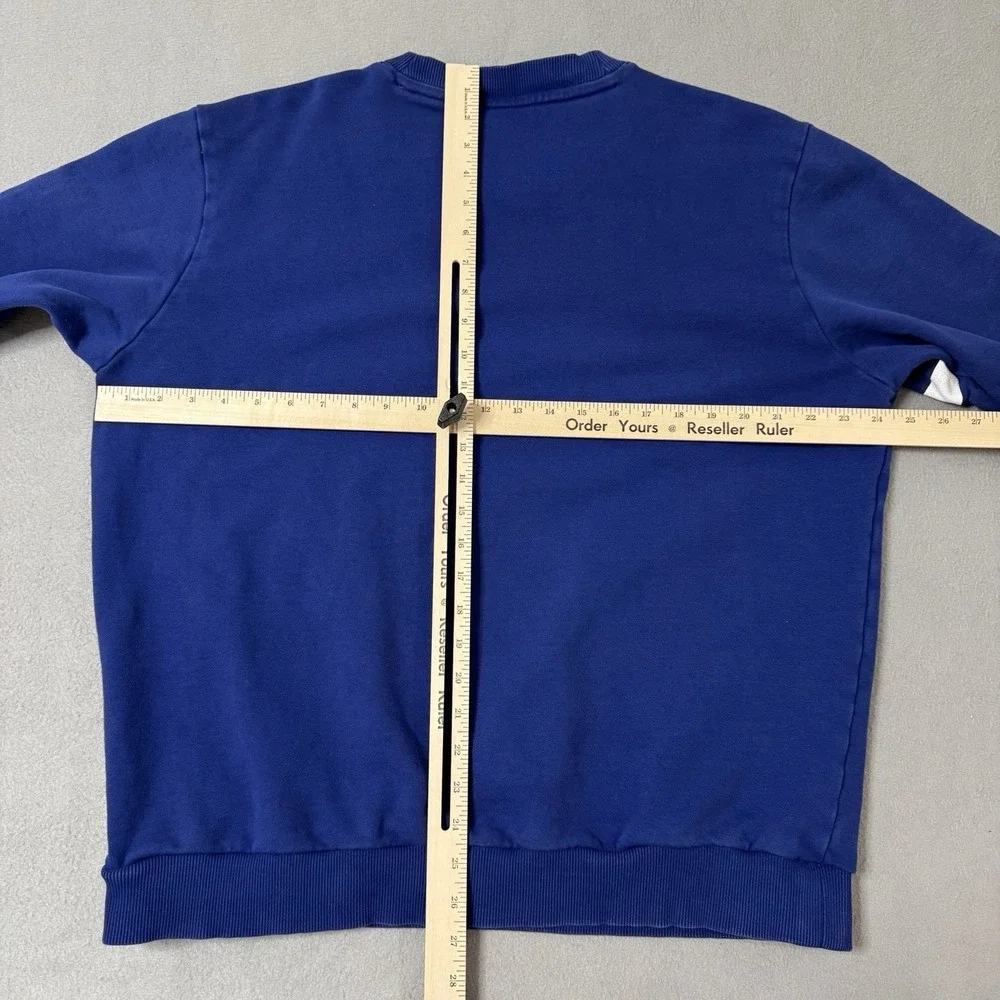 Hugo Boss Sweatshirt Mens XL Blue Logo Sleeve Stripe Sporty Casual Streetwear - Picture 6 of 9